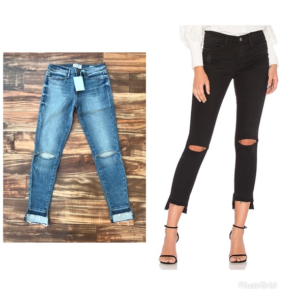 Frame Denim Denim - Frame Denim Le High Skinny Cutout Lewis Hill Jeans